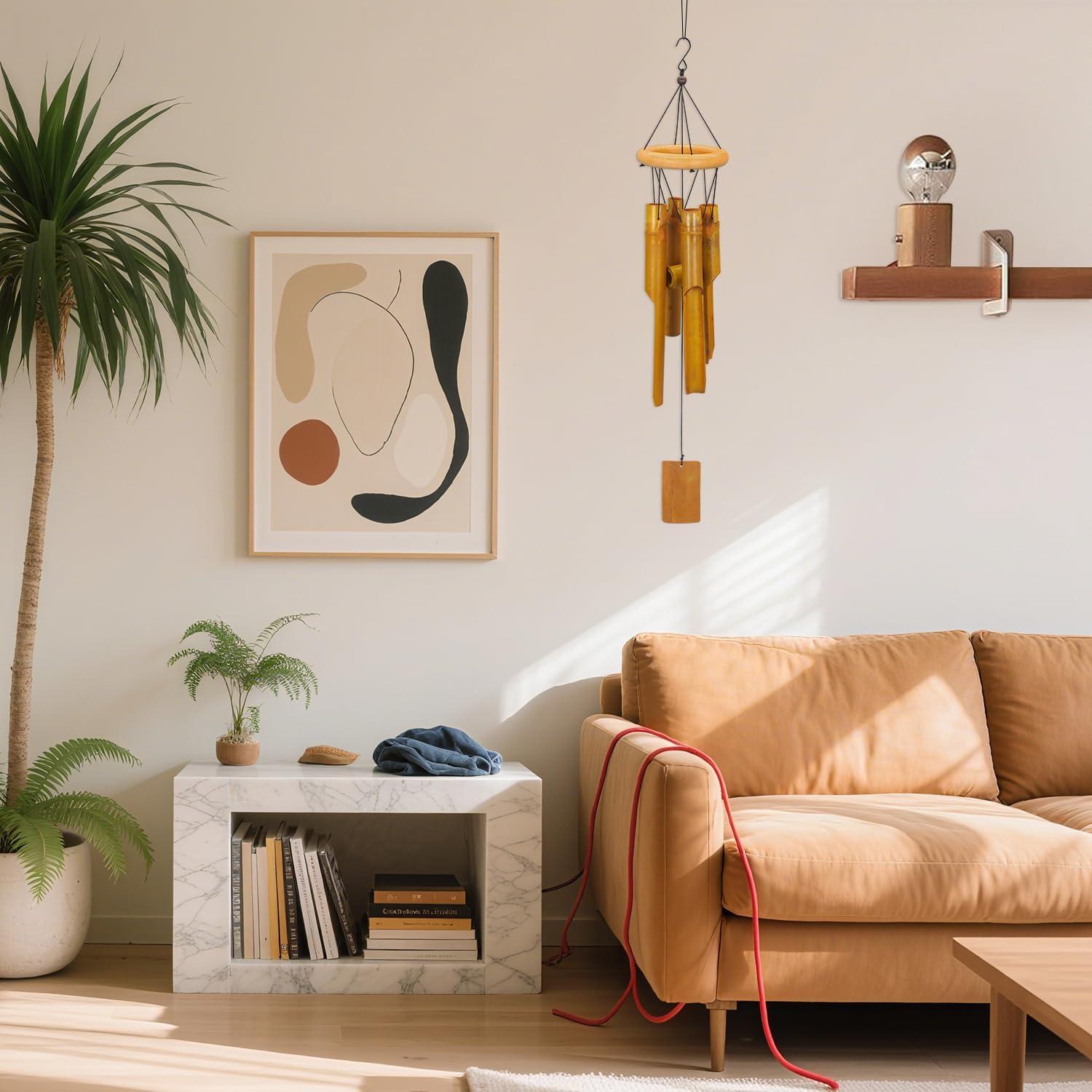 Campanas de Viento de Bambú Virekm para Exterior 67.8 cm