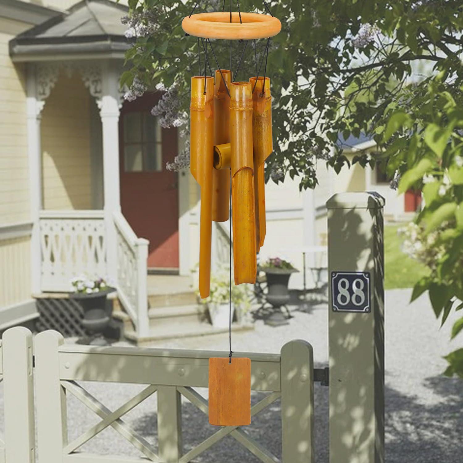 Campanas de Viento de Bambú Virekm para Exterior 67.8 cm