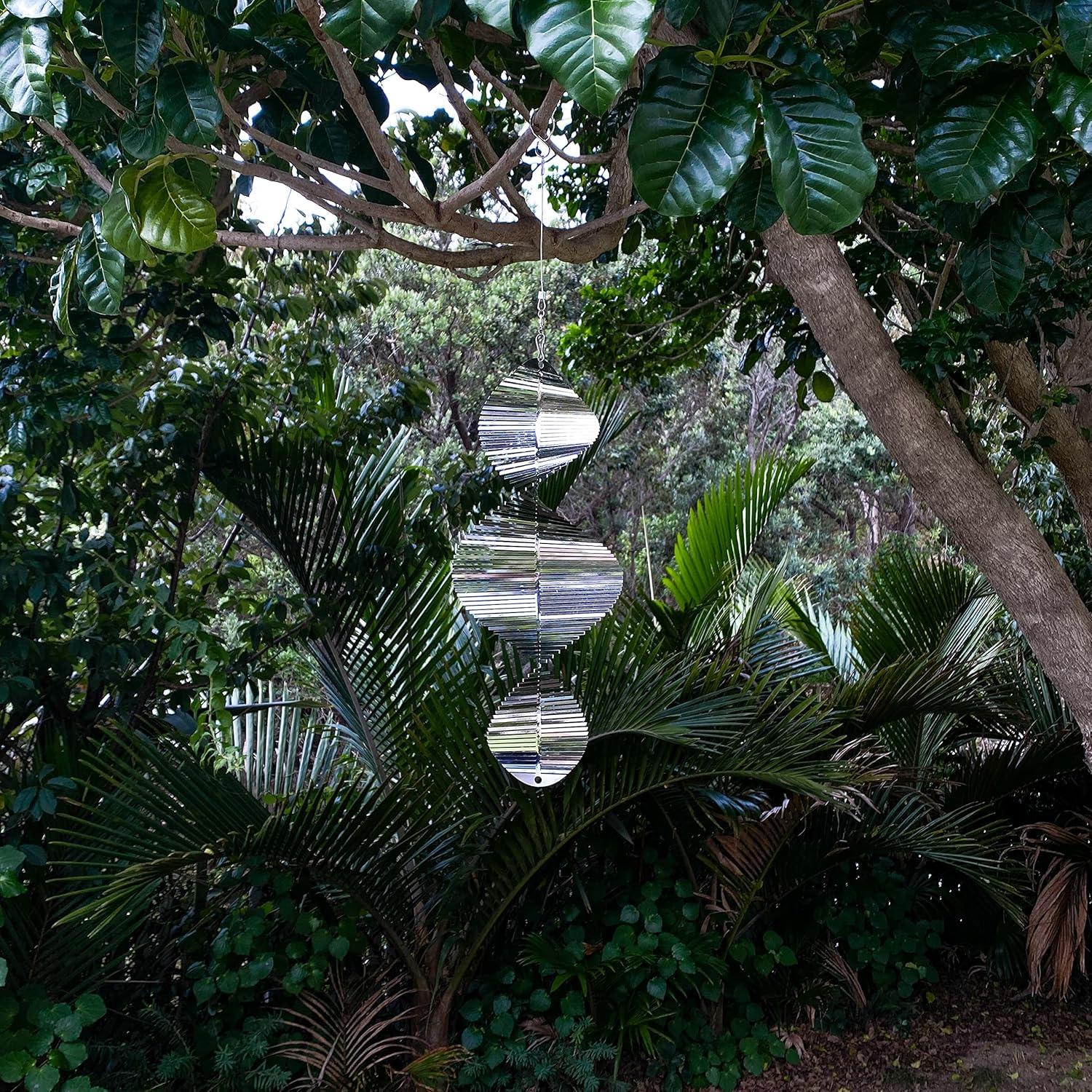 Girador de Viento Metálico 3D Belleza y el Viento - Helix Plateada