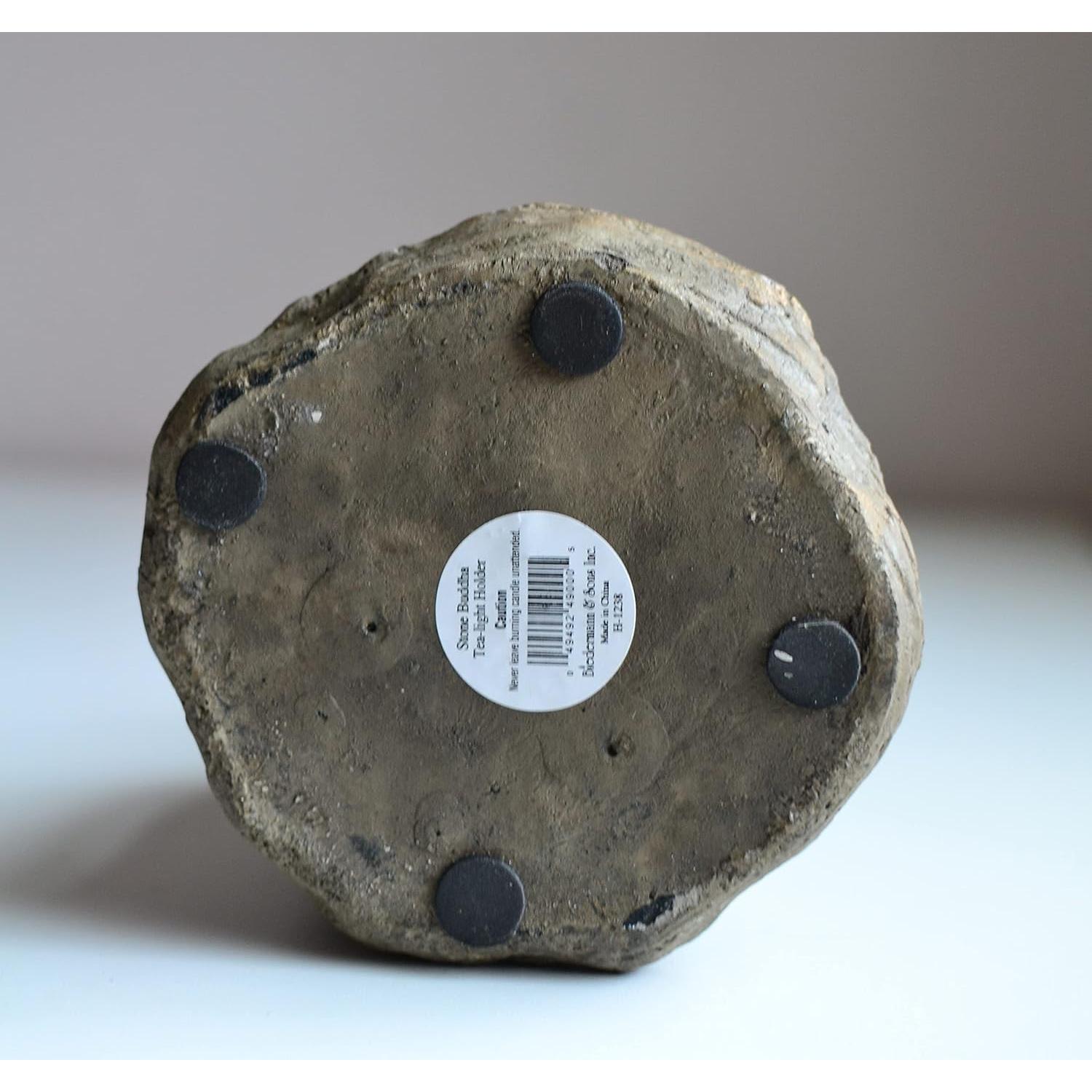 Soporte para Vela de Té Buda de Piedra Biedermann 15x20cm