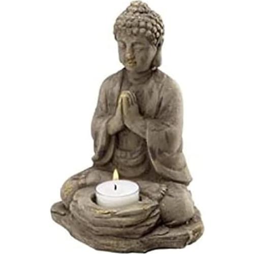 Soporte para Vela de Té Buda de Piedra Biedermann 15x20cm