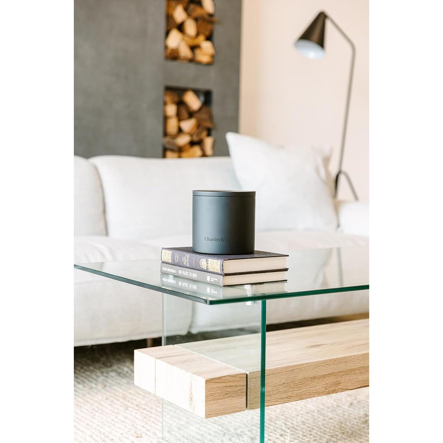 Soporte de Vela de Cemento Charley&Co. Negro 13cm