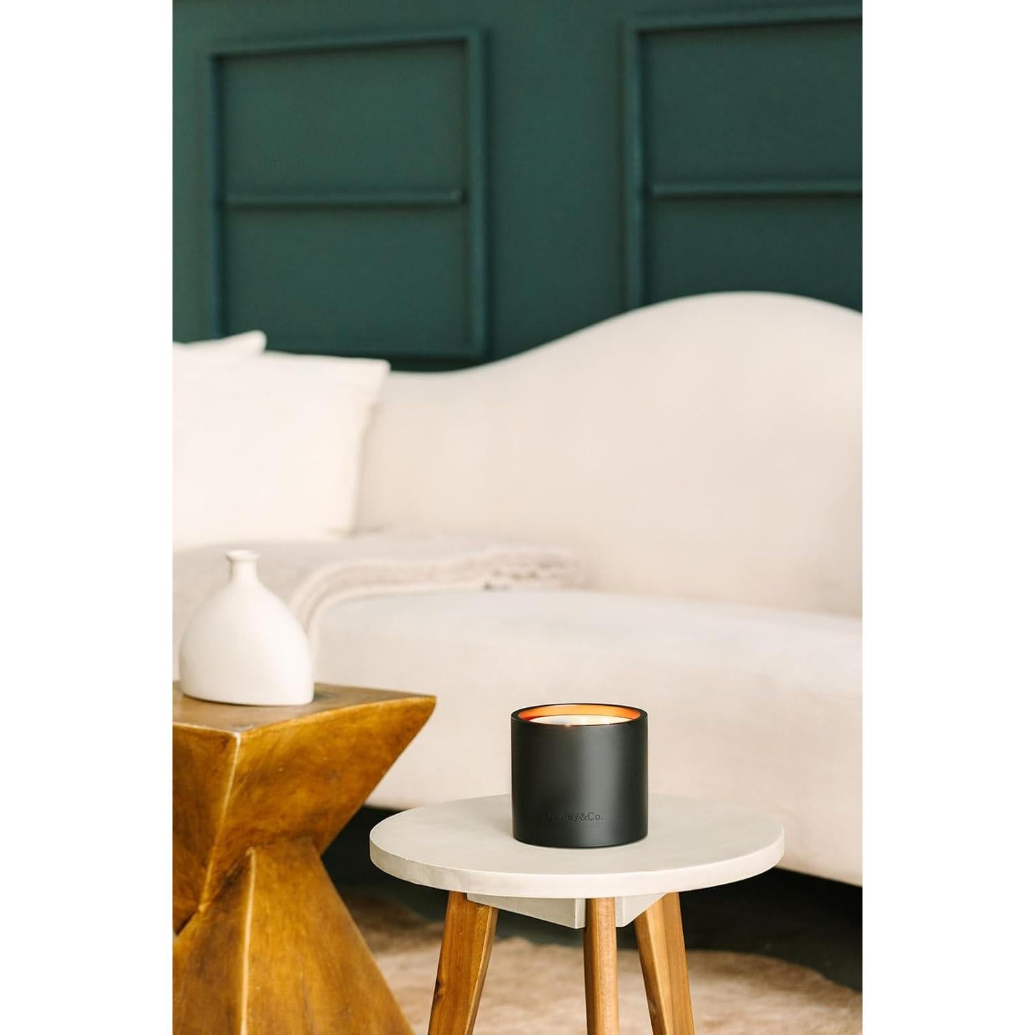 Soporte de Vela de Cemento Charley&Co. Negro 13cm