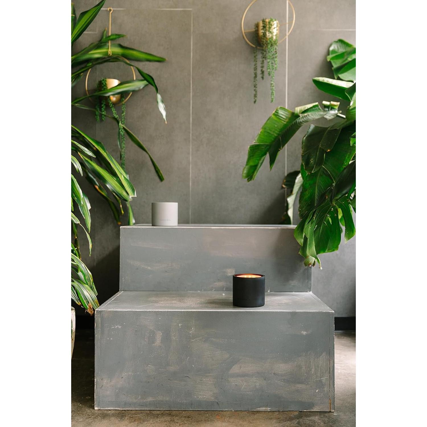 Soporte de Vela de Cemento Charley&Co. Negro 13cm