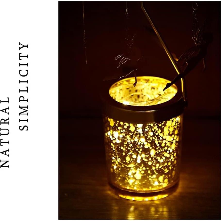 Soporte para Velas Giratorio WCJL de Vidrio Dorado 11.94 cm