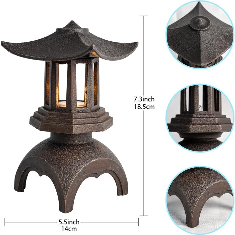 Estatua de Jardín Lámpara Retro Sonorphine Grande LED