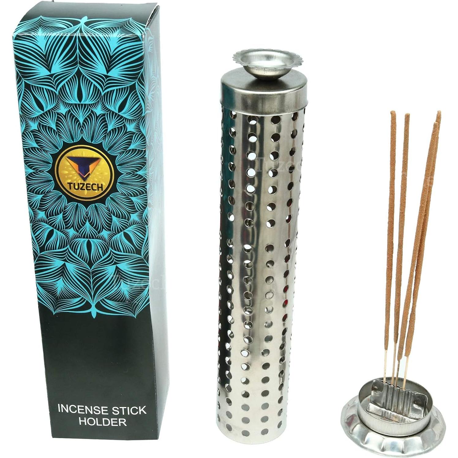 Soporte de Incienso TUZECH Torre Larga 26x7.6cm con Recogedor