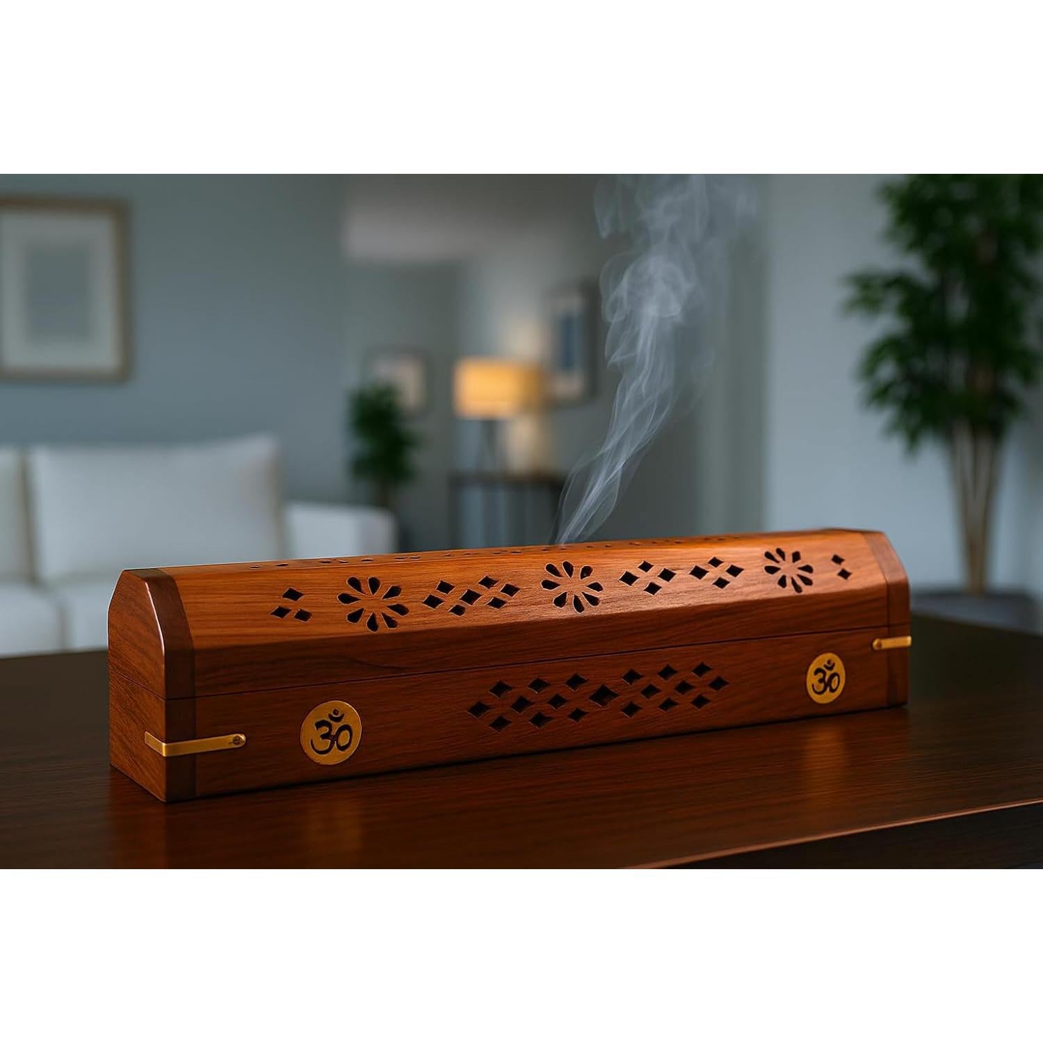 Soporte para Incienso de Madera CHAKRIK 30.48x6.35x7.62 cm