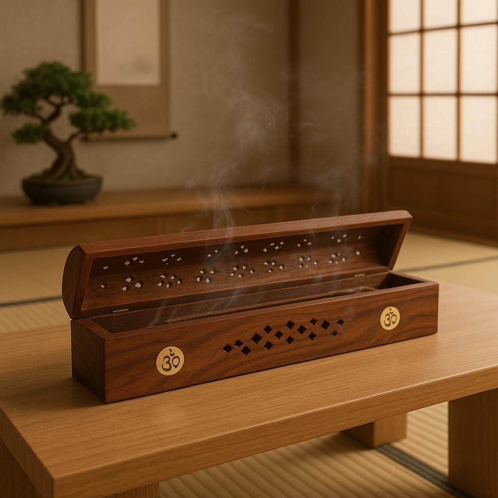 Soporte para Incienso de Madera CHAKRIK 30.48x6.35x7.62 cm