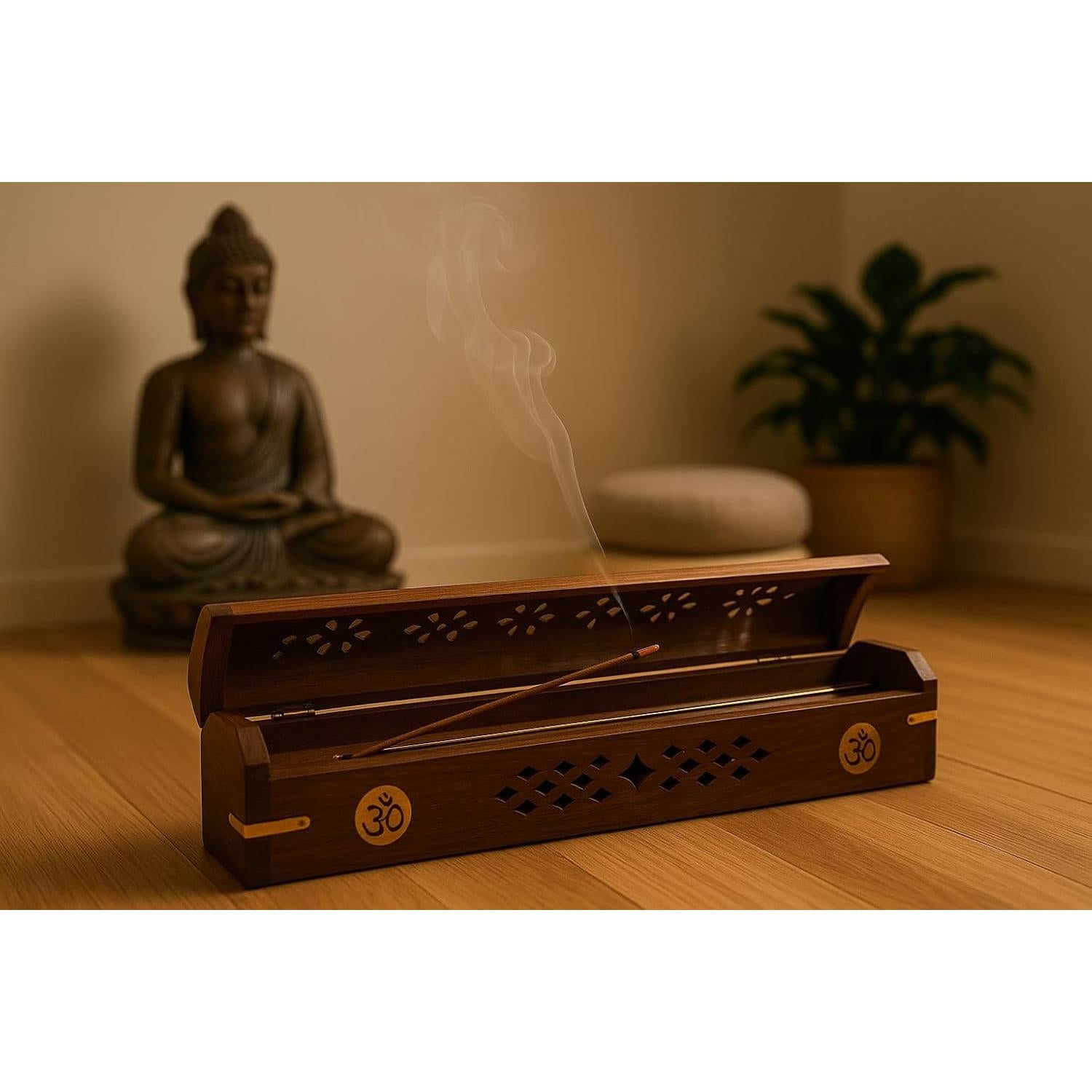 Soporte para Incienso de Madera CHAKRIK 30.48x6.35x7.62 cm
