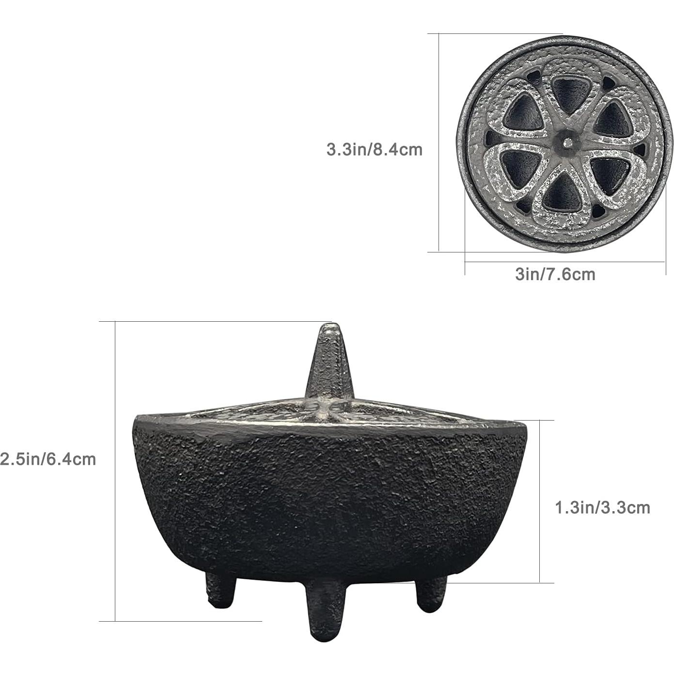 Horno de Incienso MENDUNER de Hierro Fundido con Soporte
