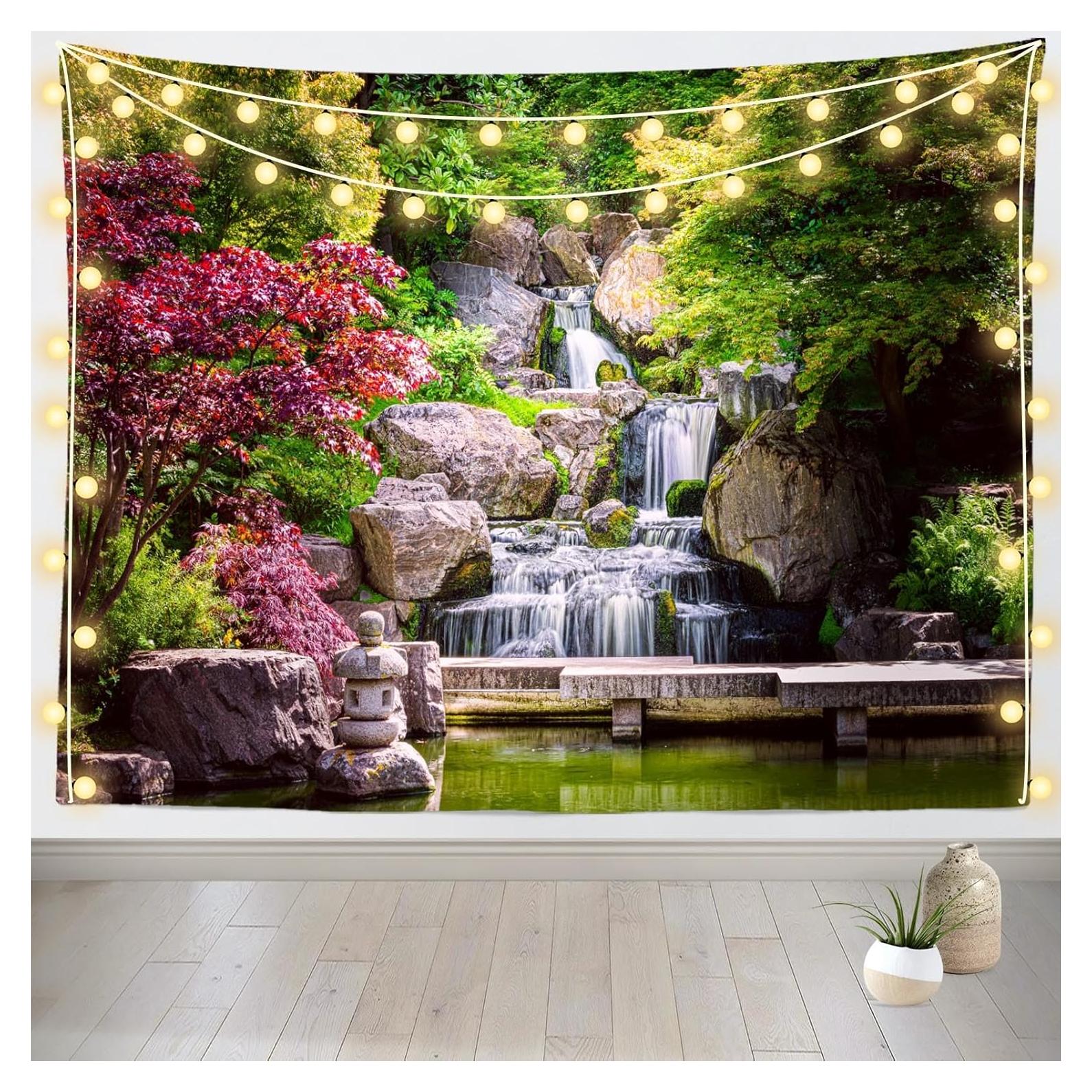 Tapiz de Jardín Loccor 152x203 cm Estilo Japonés Decoración