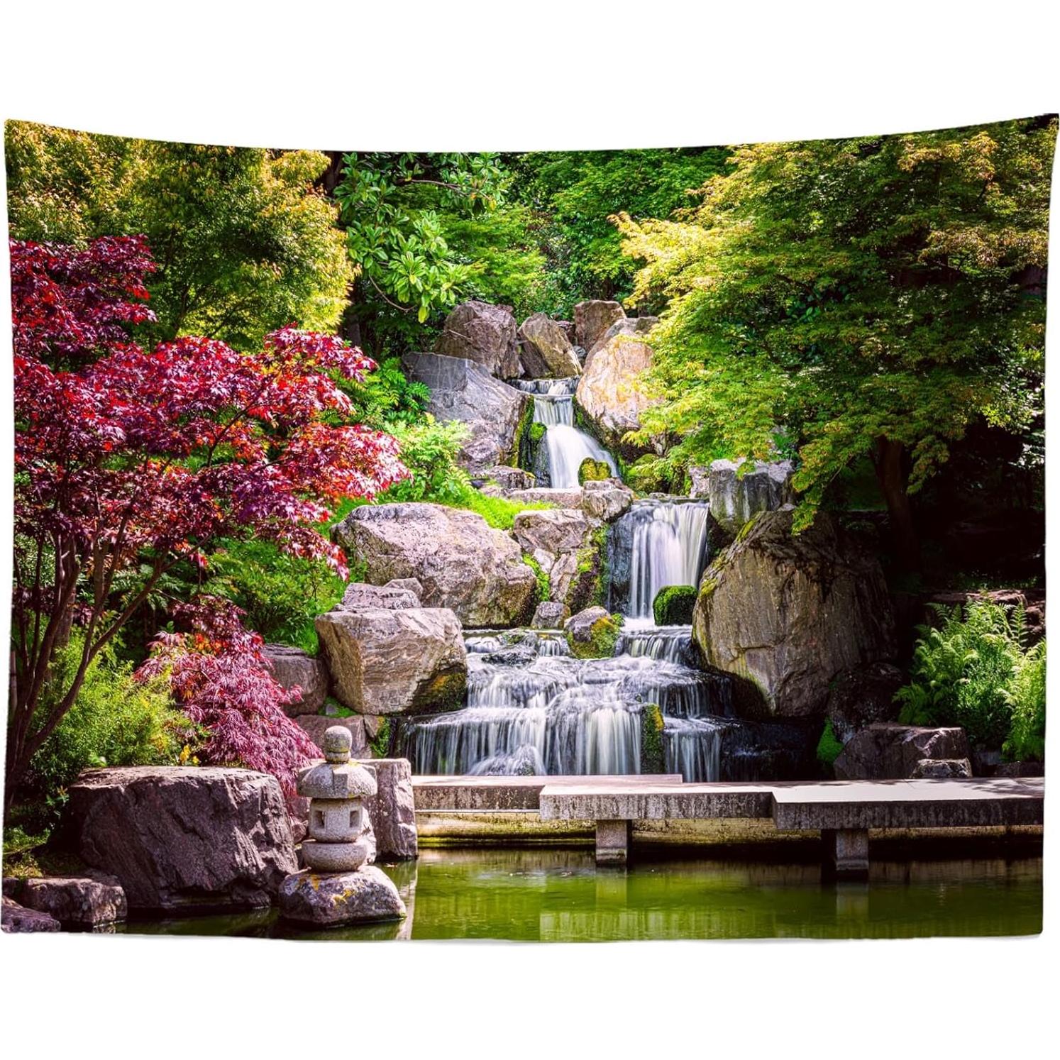 Tapiz de Jardín Loccor 152x203 cm Estilo Japonés Decoración