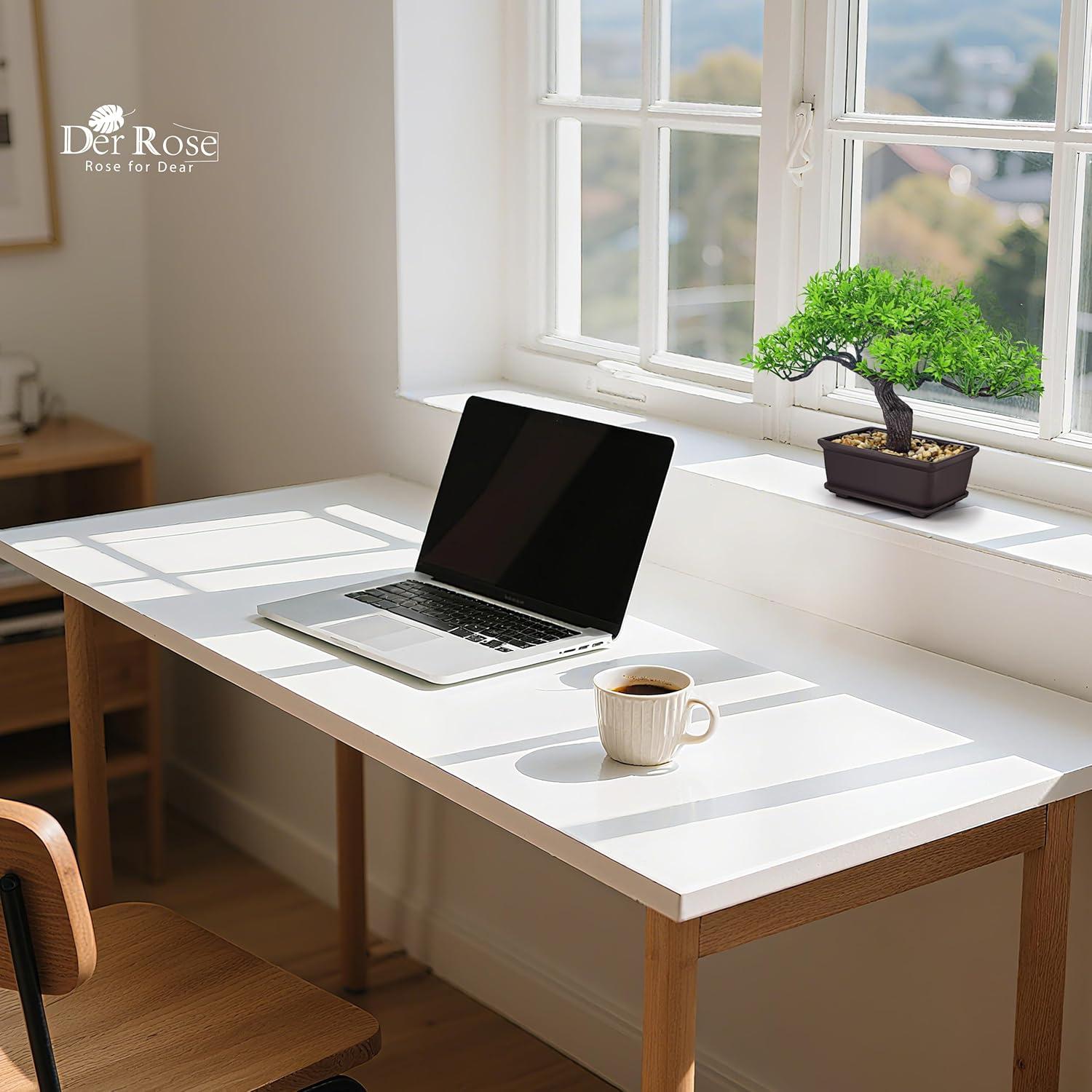 Bonsai Artificial Der Rose 20 cm en Maceta Decorativa Verde