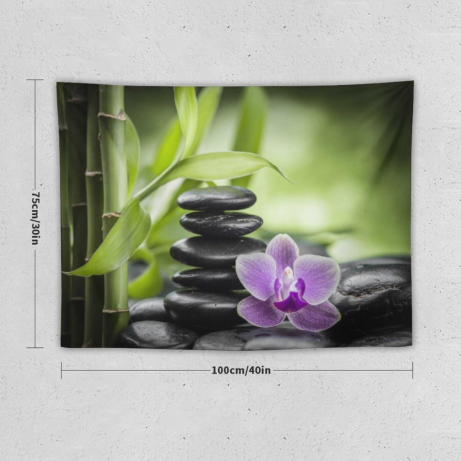 Tapiz Colgante ZhiRain Zen Hojas de Bambú 102x76cm Decoración