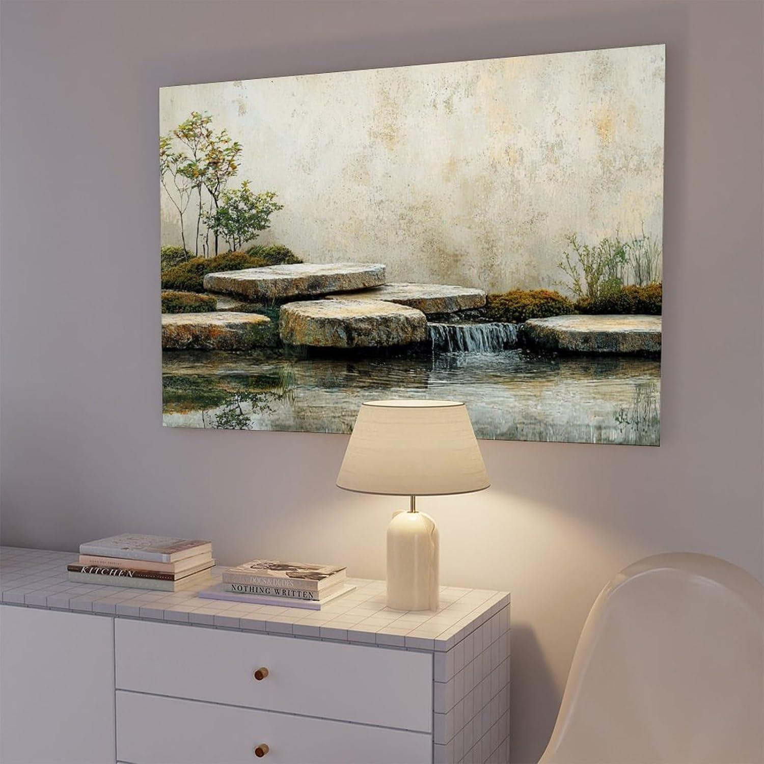 Arte de Pared Zen Japonés en Lienzo 50x75cm - Decoración Minimalista