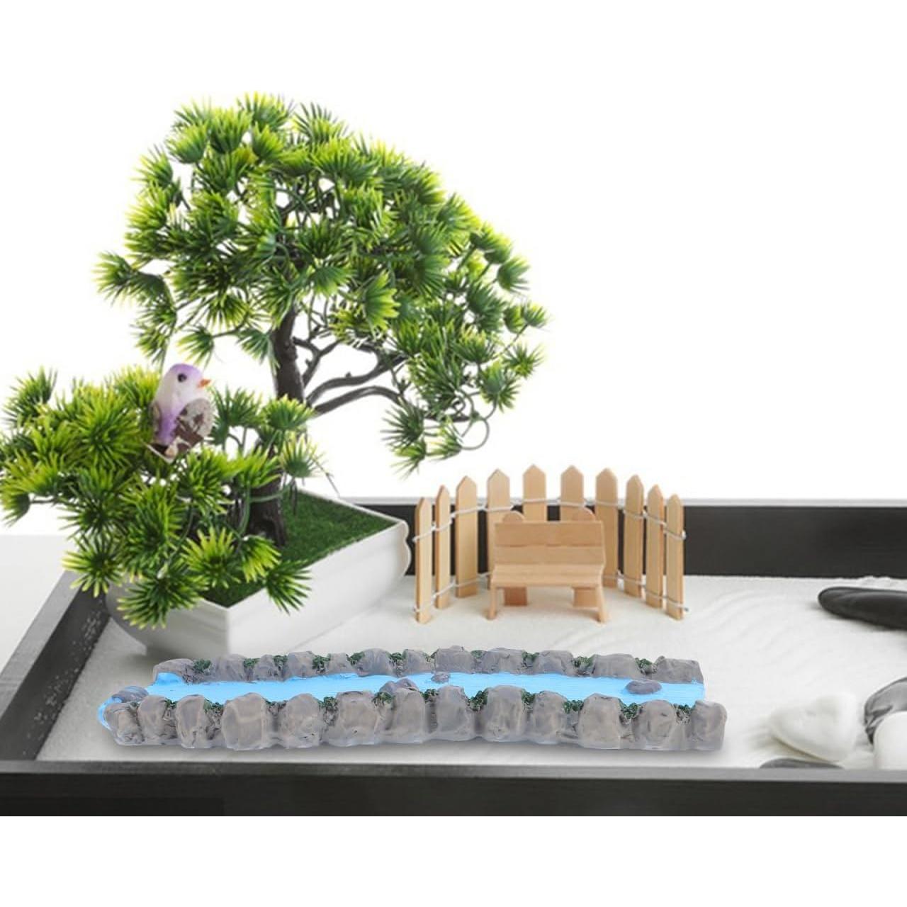 Arroyo en Miniatura de Resina ORFOFE 16.7x5.5cm Decorativo