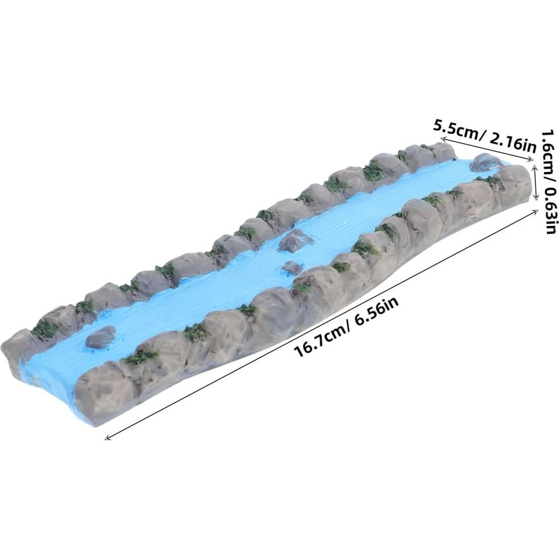Arroyo en Miniatura de Resina ORFOFE 16.7x5.5cm Decorativo