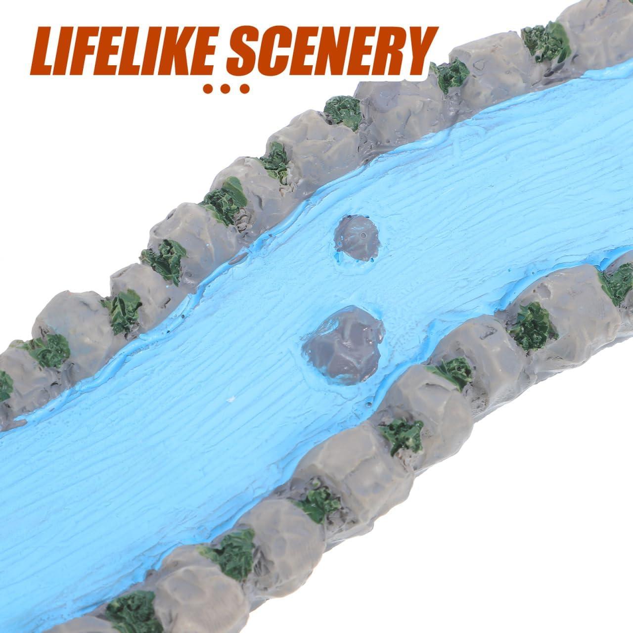 Arroyo en Miniatura de Resina ORFOFE 16.7x5.5cm Decorativo