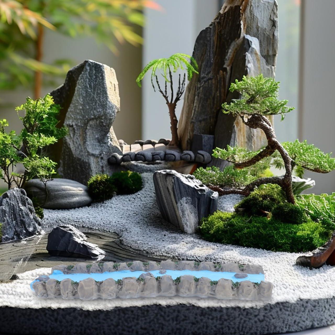 Arroyo en Miniatura de Resina ORFOFE 16.7x5.5cm Decorativo