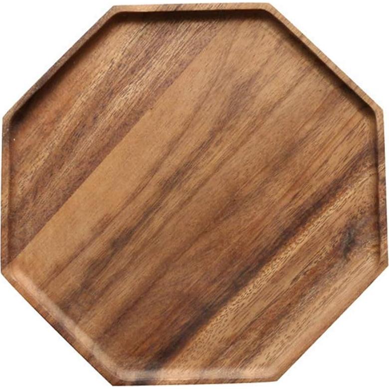 Juego de 2 Bandejas de Madera de Acacia Renawe 25.4 cm