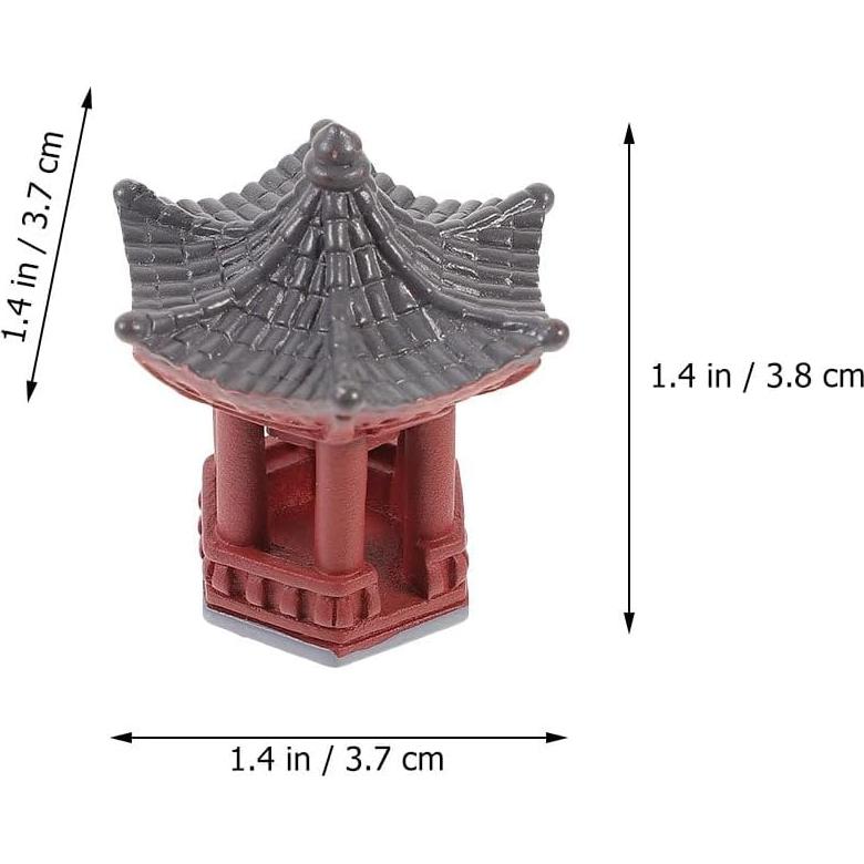 Estatua Mini Pabellón TOYANDONA Decoración Jardín 6pcs