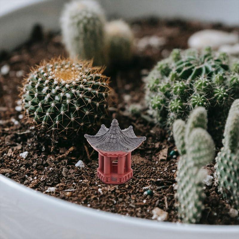Estatua Mini Pabellón TOYANDONA Decoración Jardín 6pcs