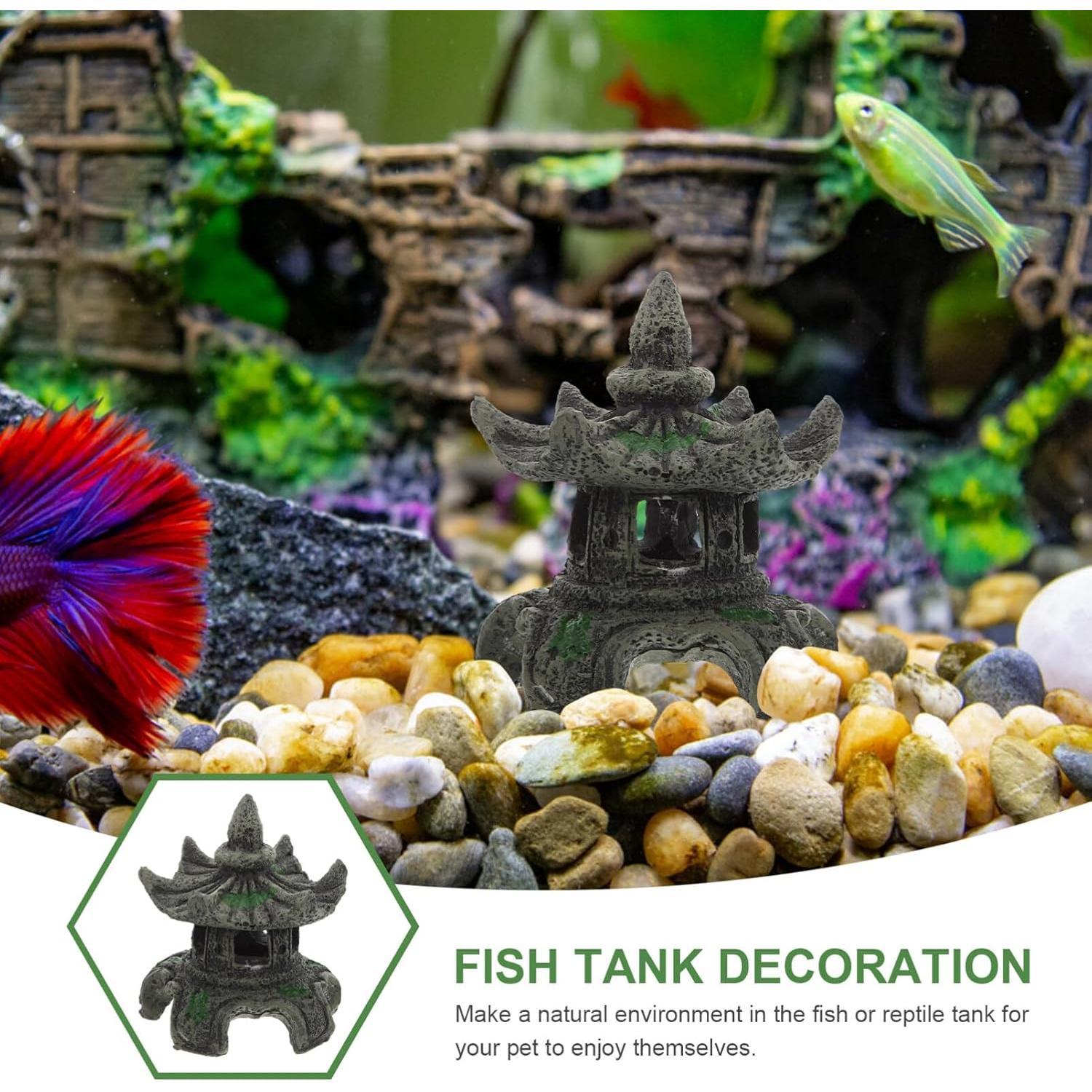 Adorno Pagoda Zen Toddmomy para Acuario y Jardín 7.49 cm