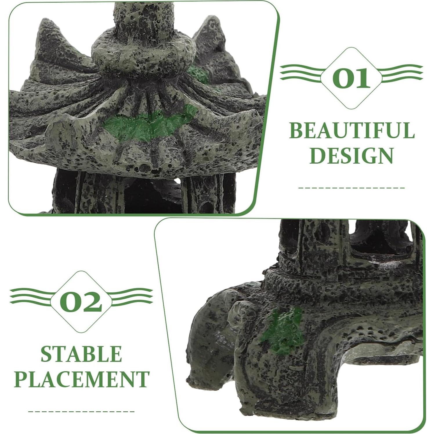 Adorno Pagoda Zen Toddmomy para Acuario y Jardín 7.49 cm