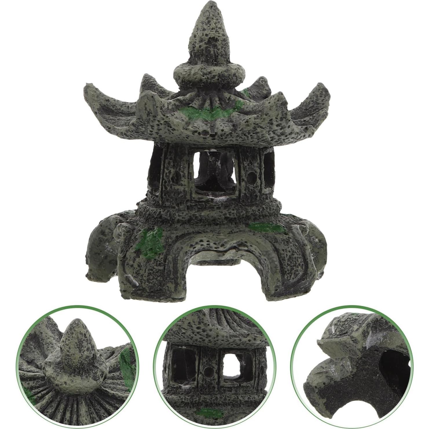 Adorno Pagoda Zen Toddmomy para Acuario y Jardín 7.49 cm