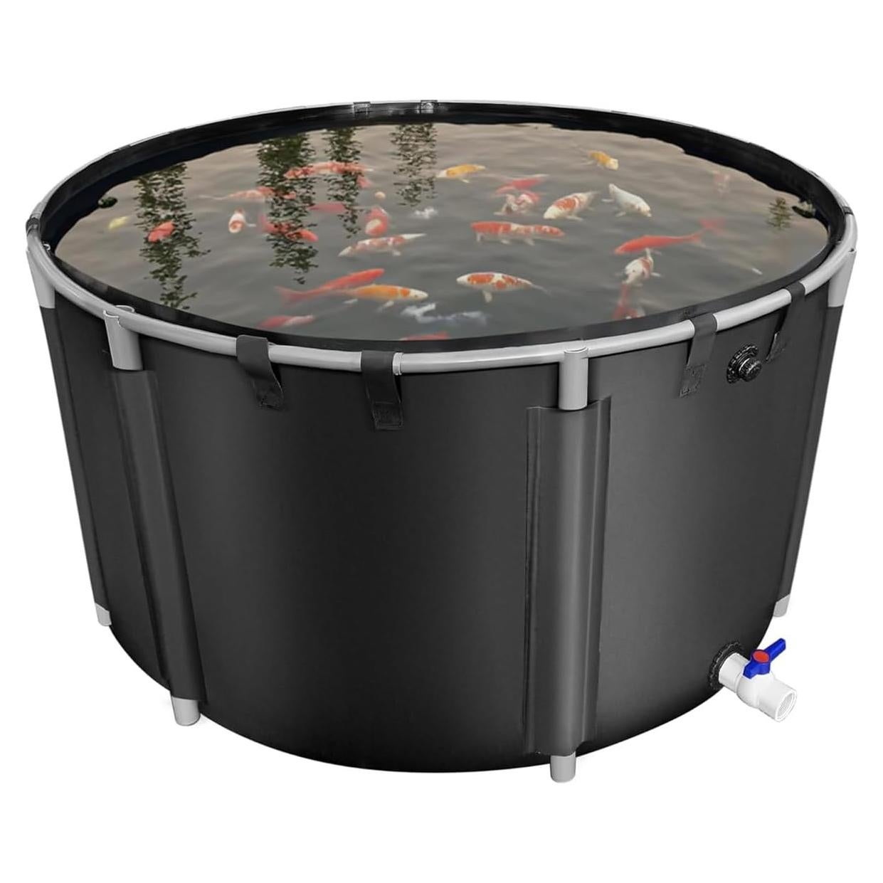 Estanque de peces BEXRUO 1700L PVC plegable para exteriores