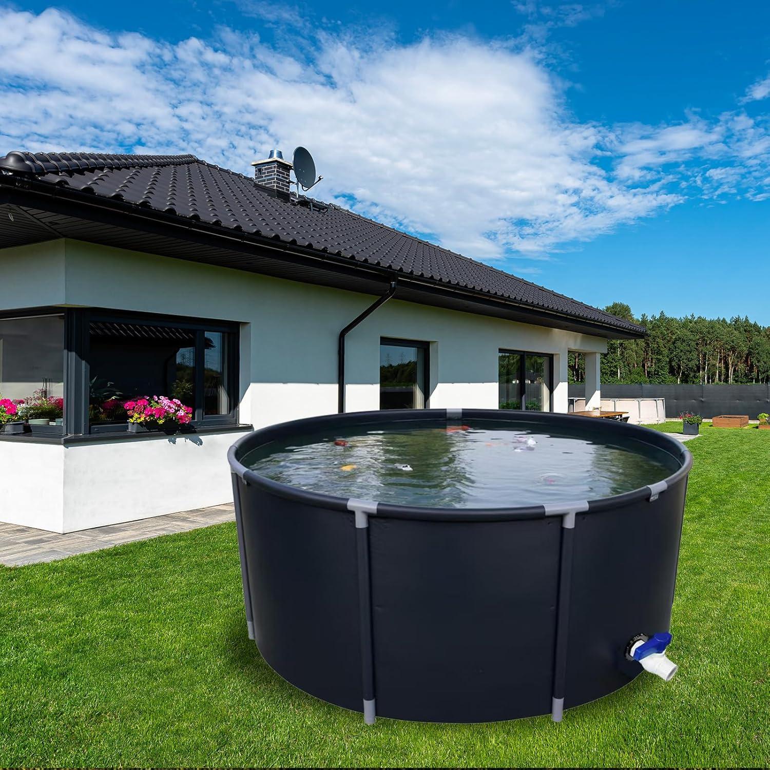 Estanque de peces BEXRUO 1700L PVC plegable para exteriores