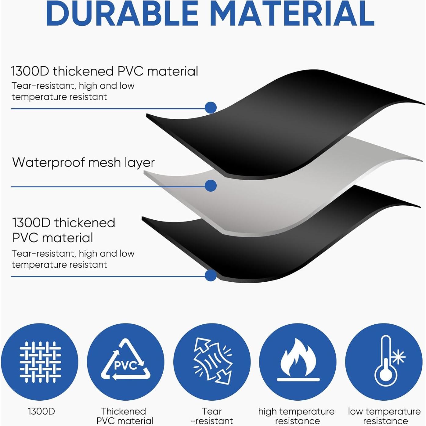 Estanque de peces BEXRUO 1700L PVC plegable para exteriores