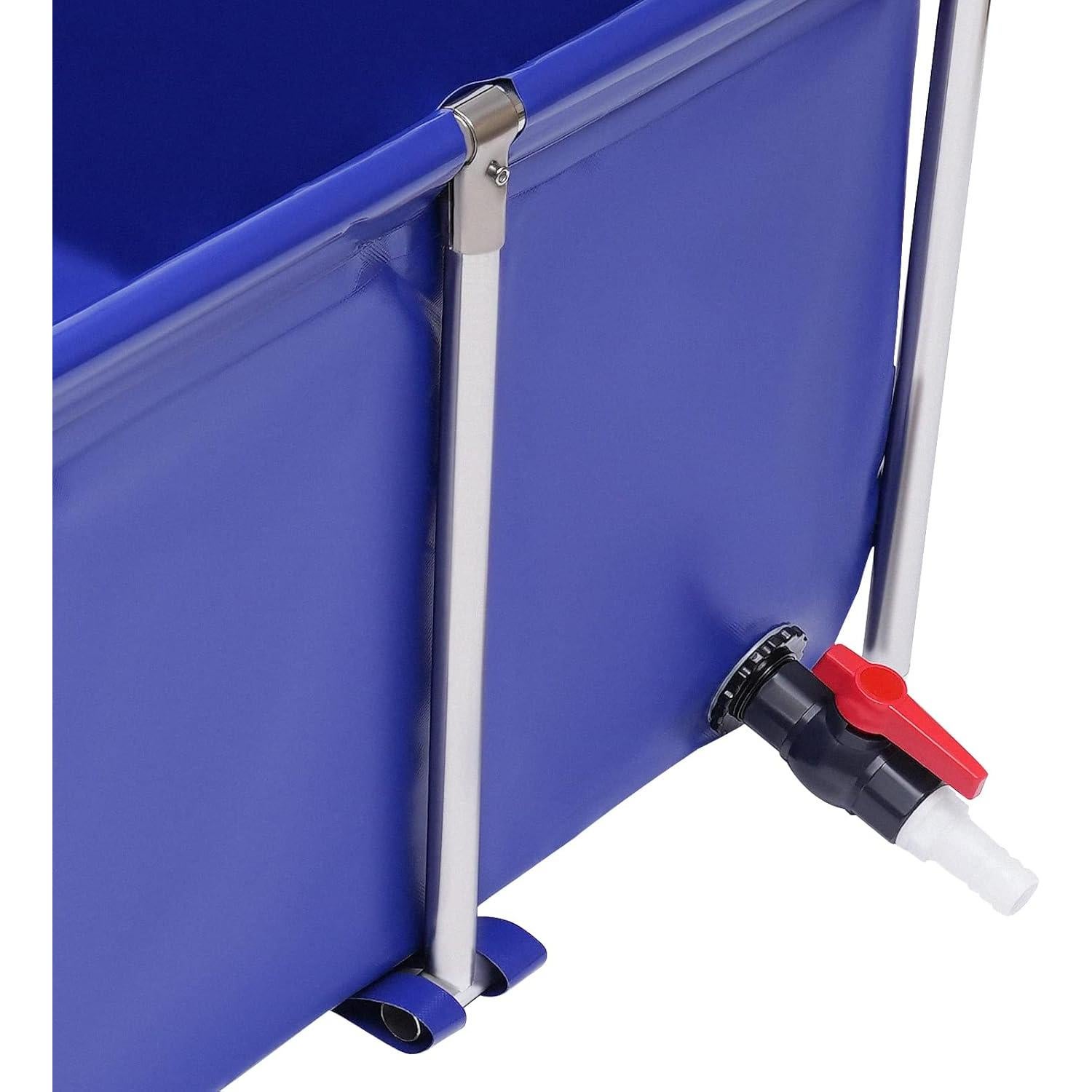 Estanque de peces sobre suelo 120x80 cm jiChengFa con válvula