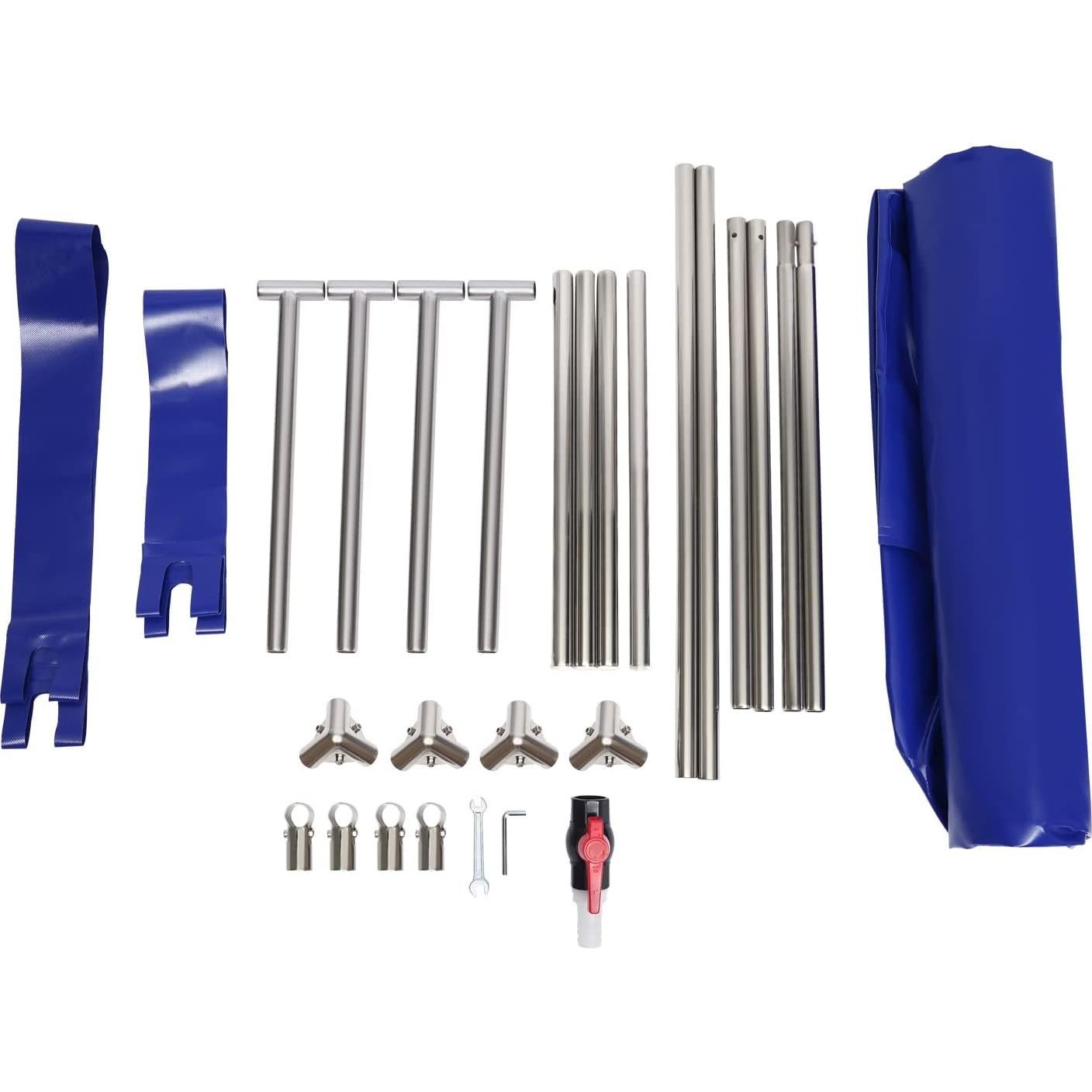 Estanque de peces sobre suelo 120x80 cm jiChengFa con válvula