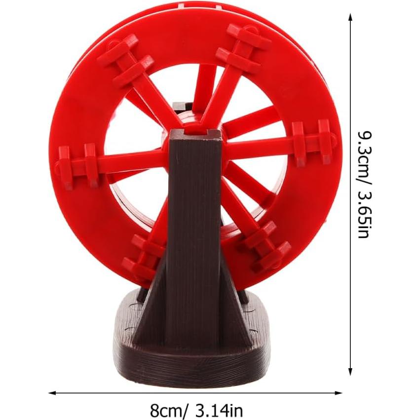 Adorno de Molino de Agua POPETPOP para Acuario Rojo 7.49cm