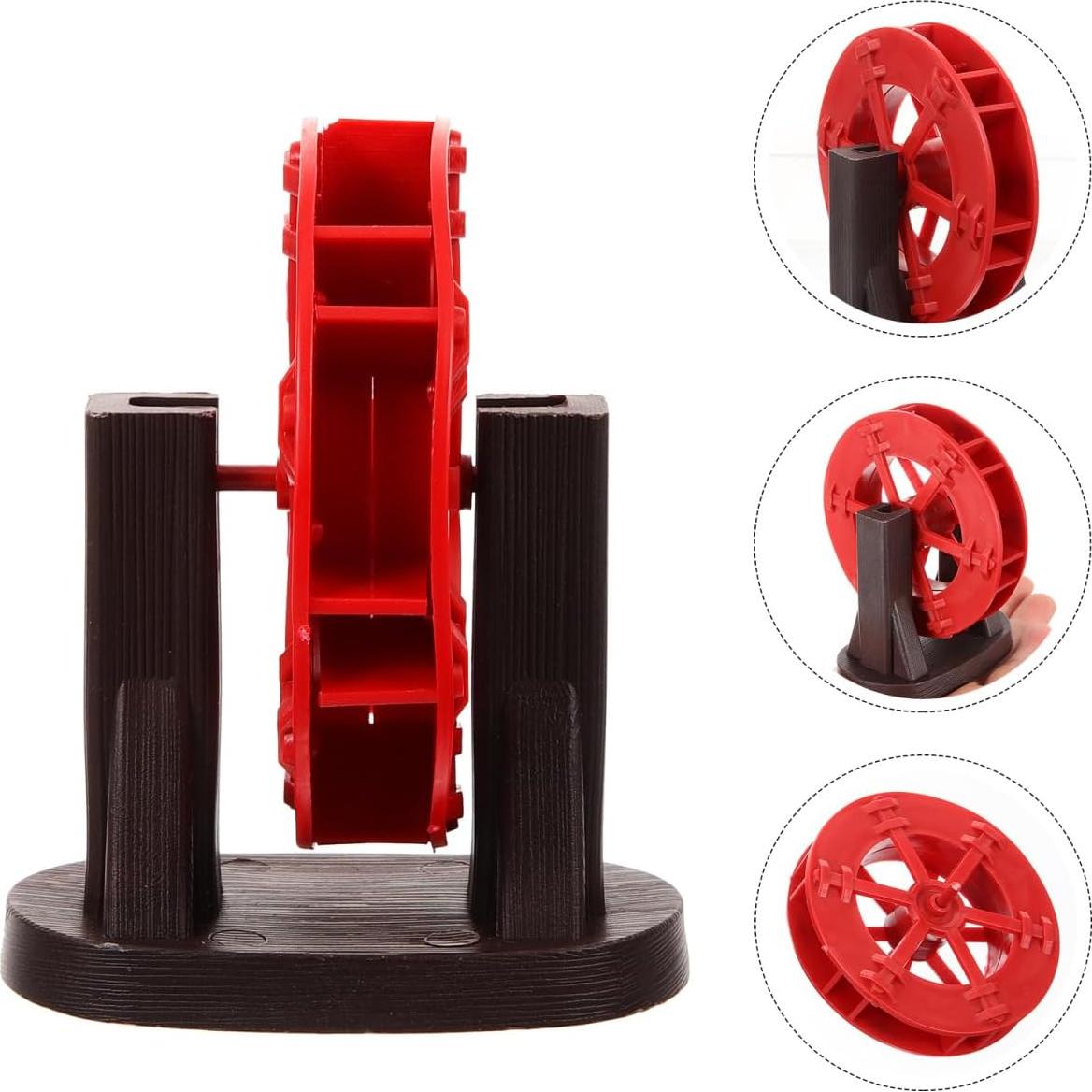 Adorno de Molino de Agua POPETPOP para Acuario Rojo 7.49cm