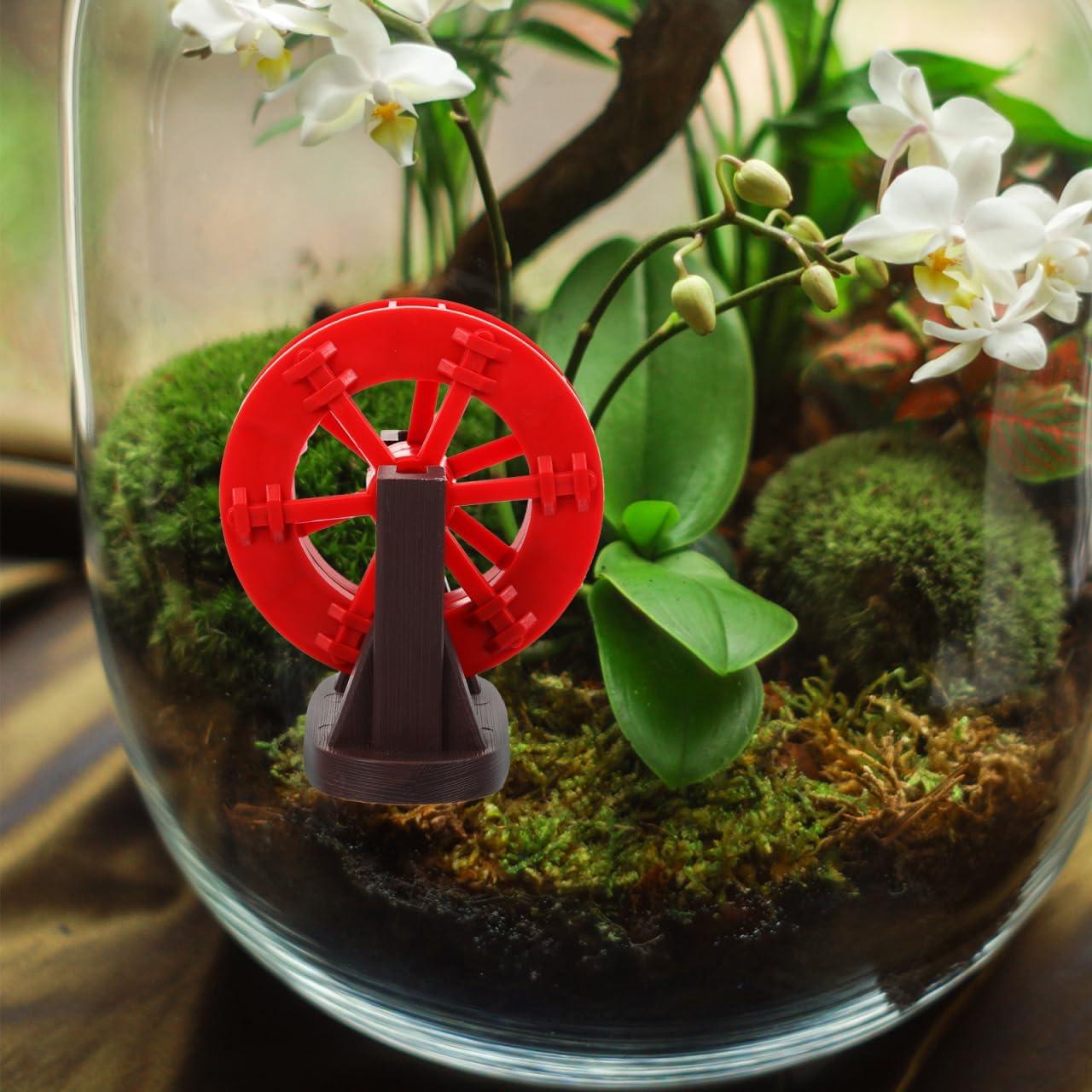 Adorno de Molino de Agua POPETPOP para Acuario Rojo 7.49cm