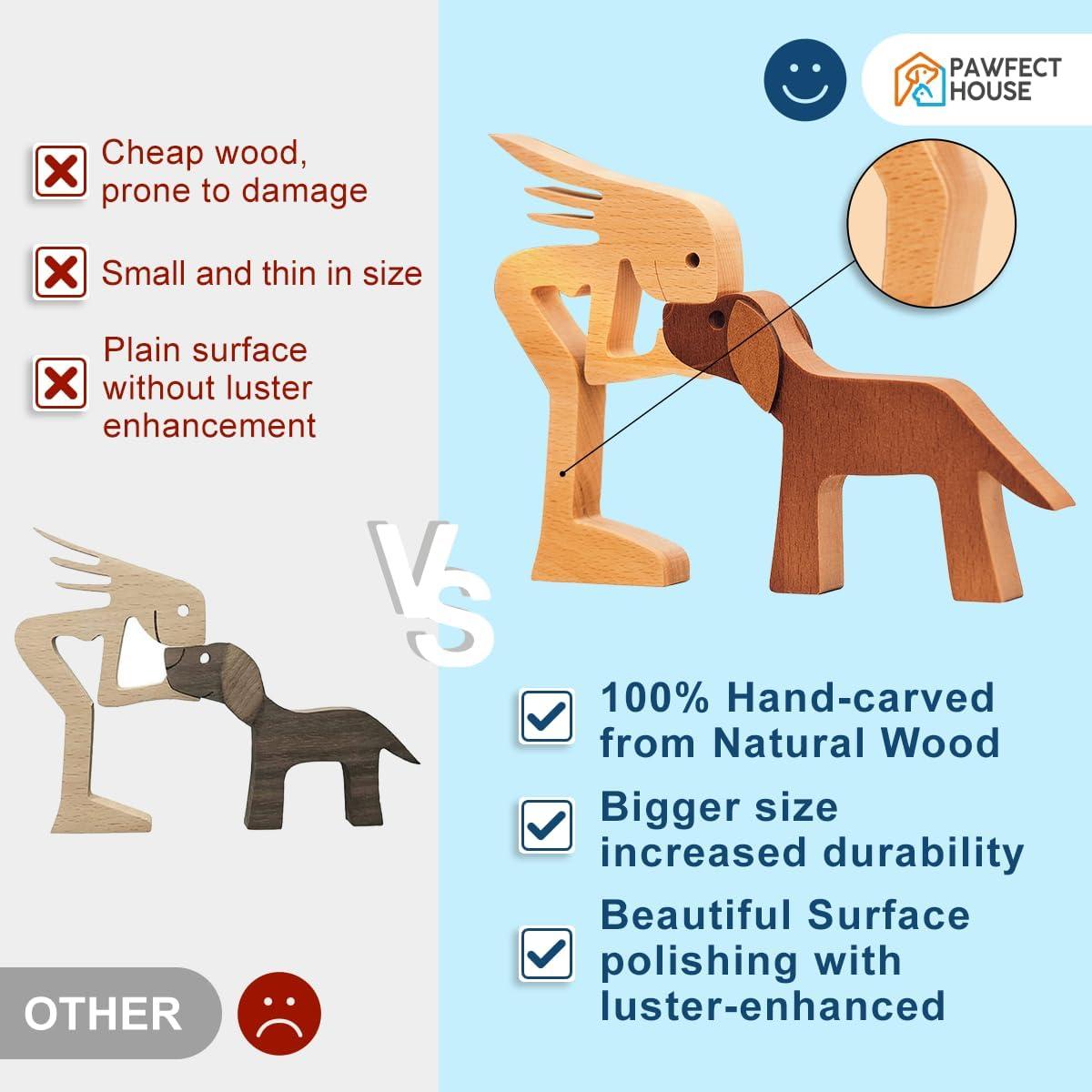 Escultura de Madera Pawfect House Perro 22.86x15.24 cm