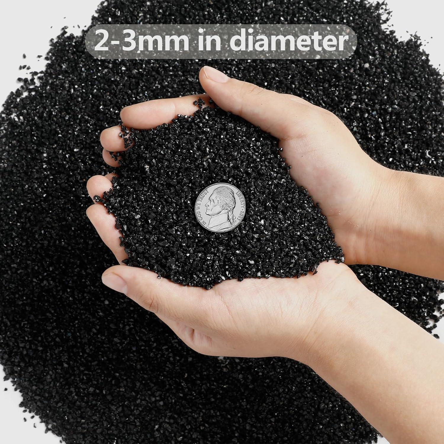 Grava Negra para Jardinería Boniosz 1.09kg 2-3mm Decoración