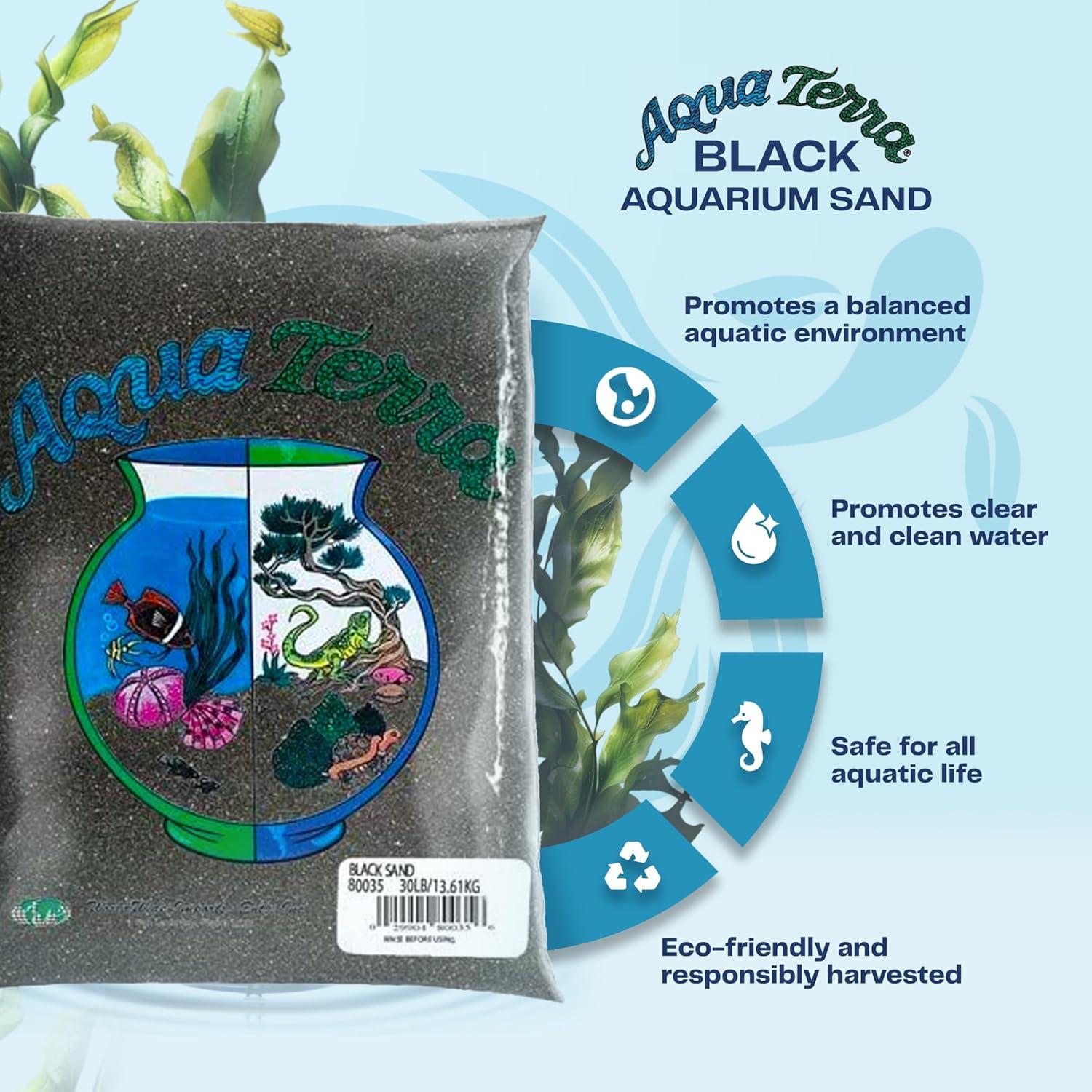 Arena Negra Aqua Terra 2.27 kg - Sustrato Natural No Tóxico