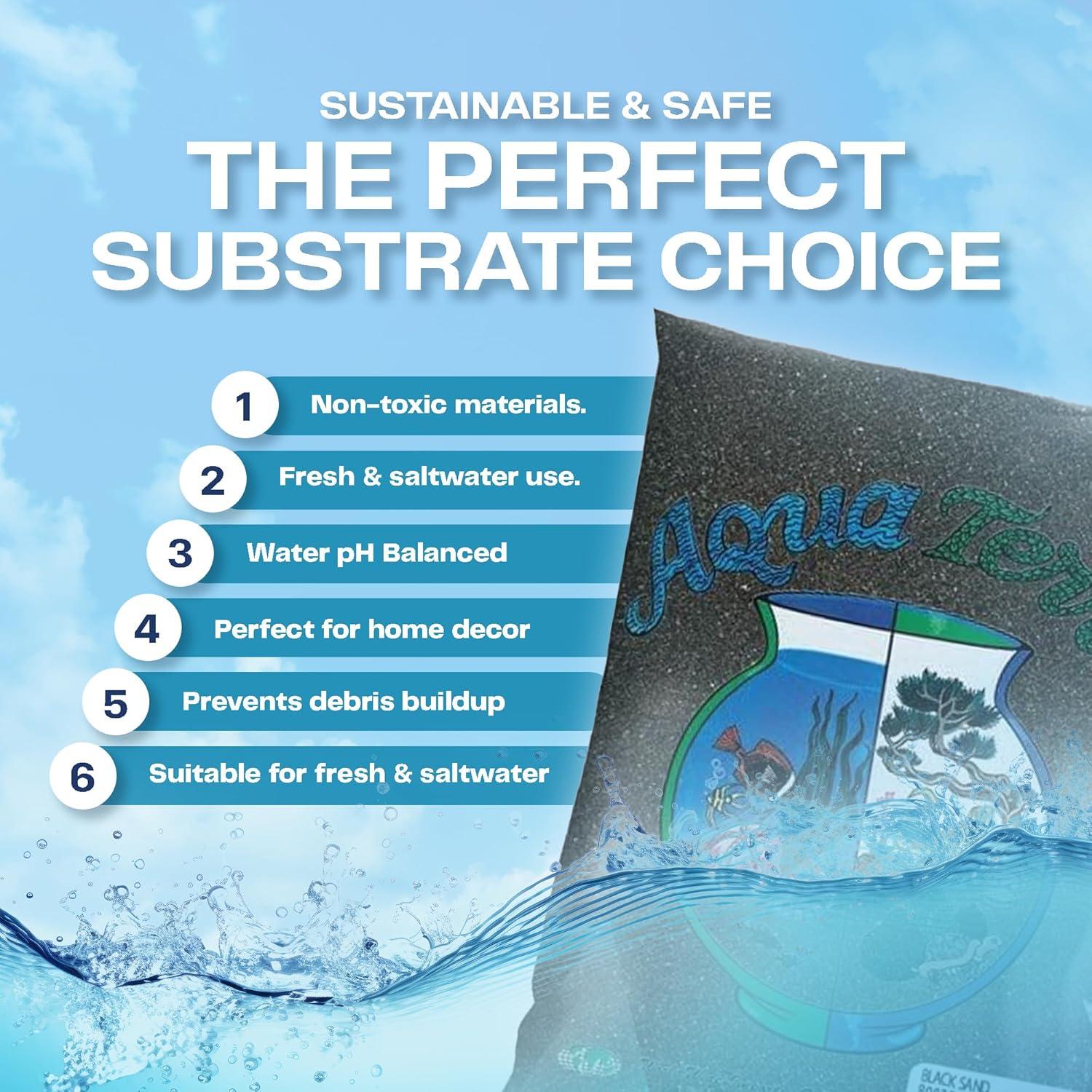 Arena Negra Aqua Terra 2.27 kg - Sustrato Natural No Tóxico