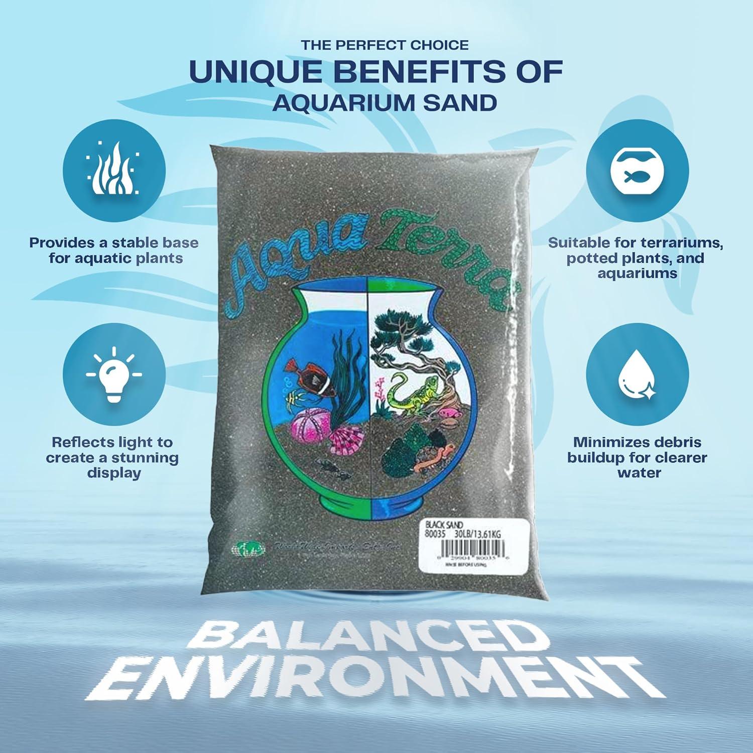 Arena Negra Aqua Terra 2.27 kg - Sustrato Natural No Tóxico