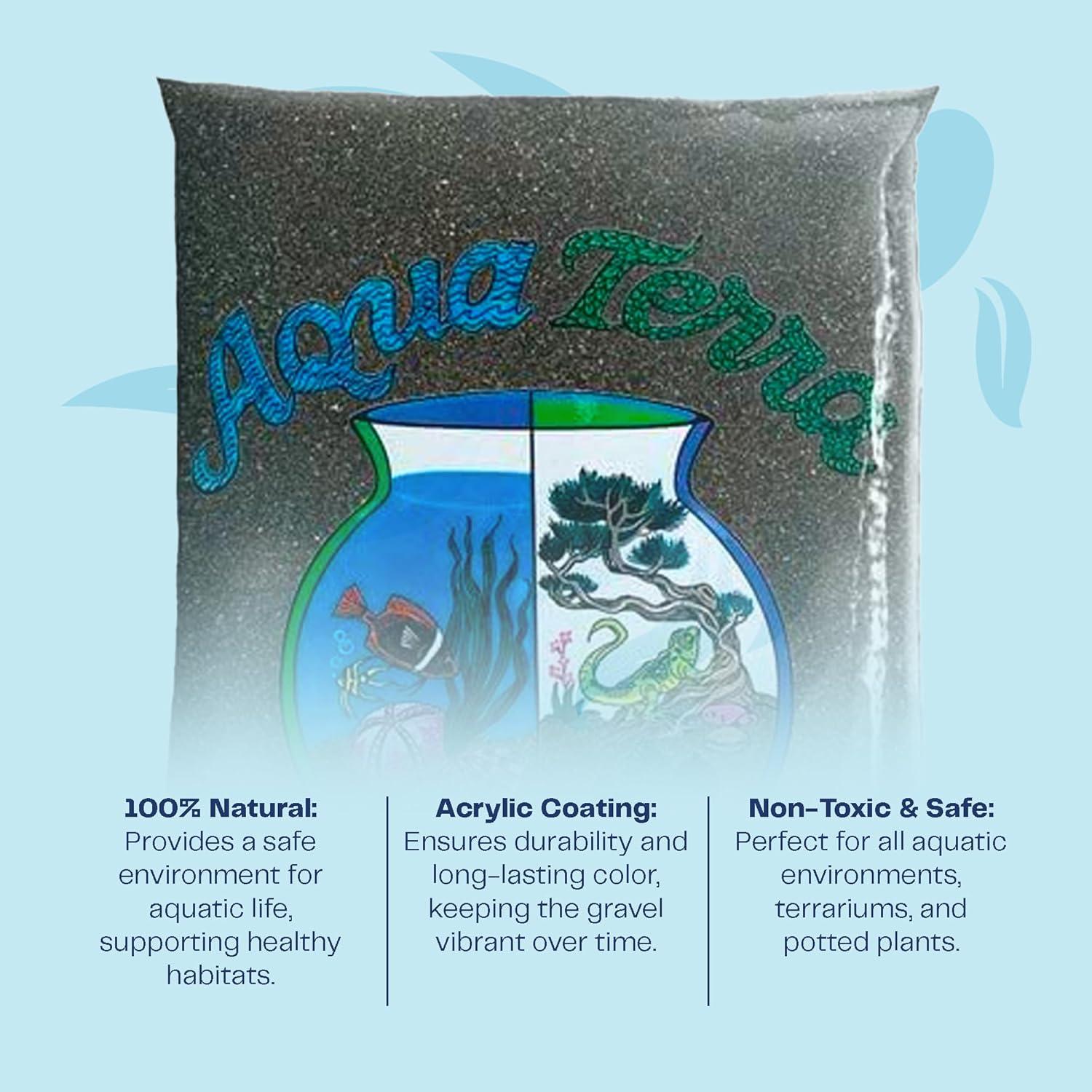 Arena Negra Aqua Terra 2.27 kg - Sustrato Natural No Tóxico