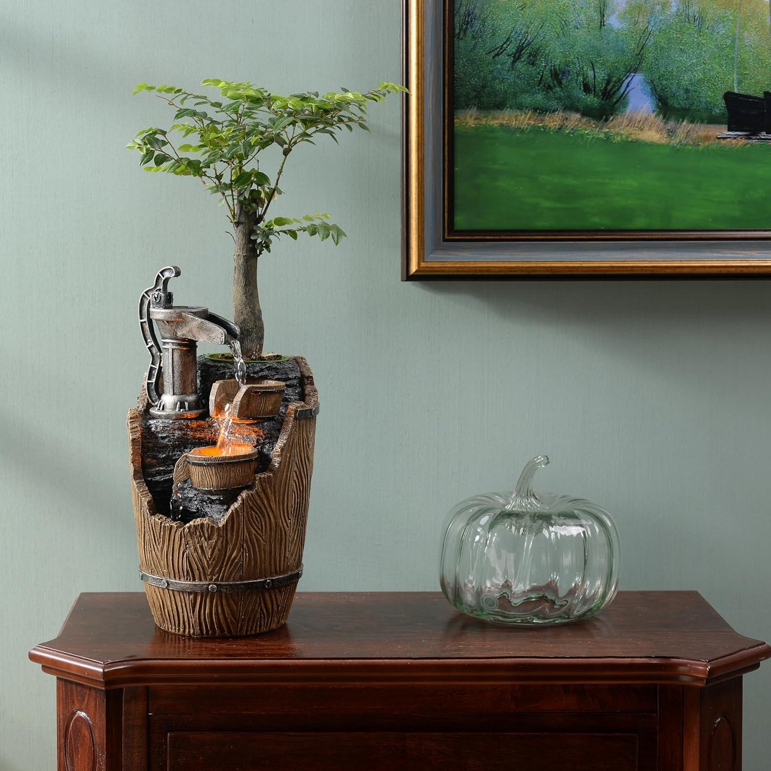 Fuente de Mesa Tolevoit Retro con Luz LED y Sonido de Agua