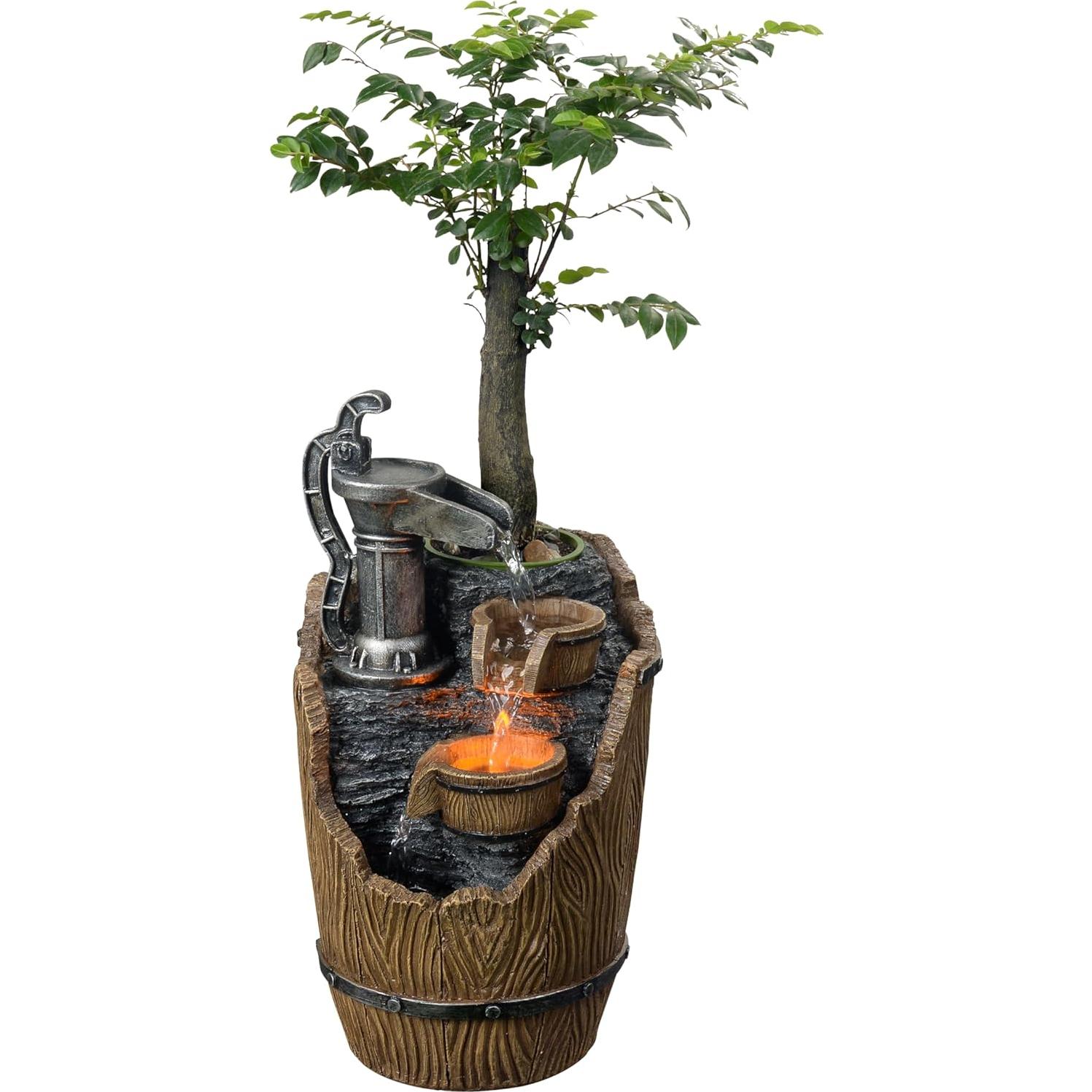 Fuente de Mesa Tolevoit Retro con Luz LED y Sonido de Agua