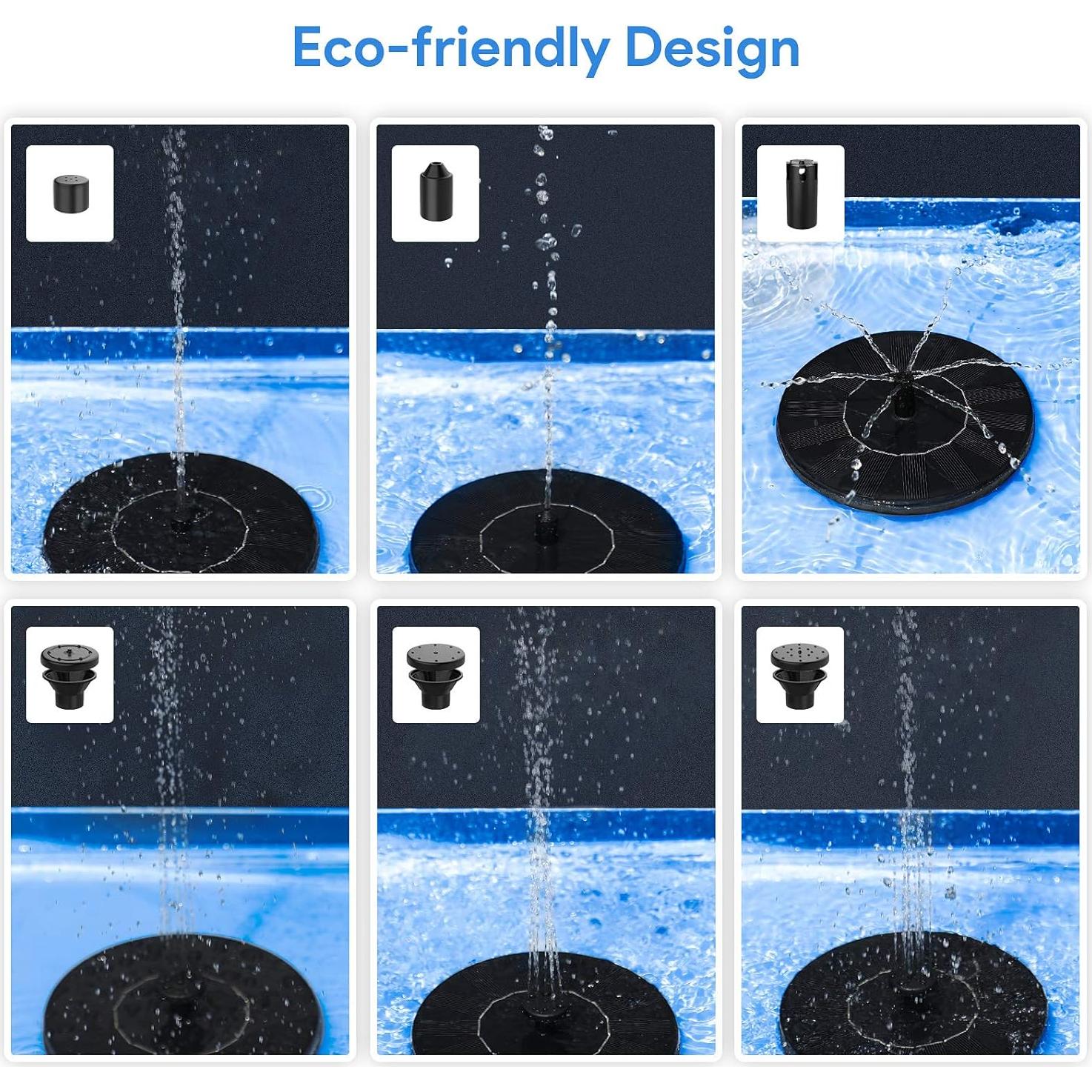 Fuente Solar Flotante AUTGA 1W para Jardín y Estanque