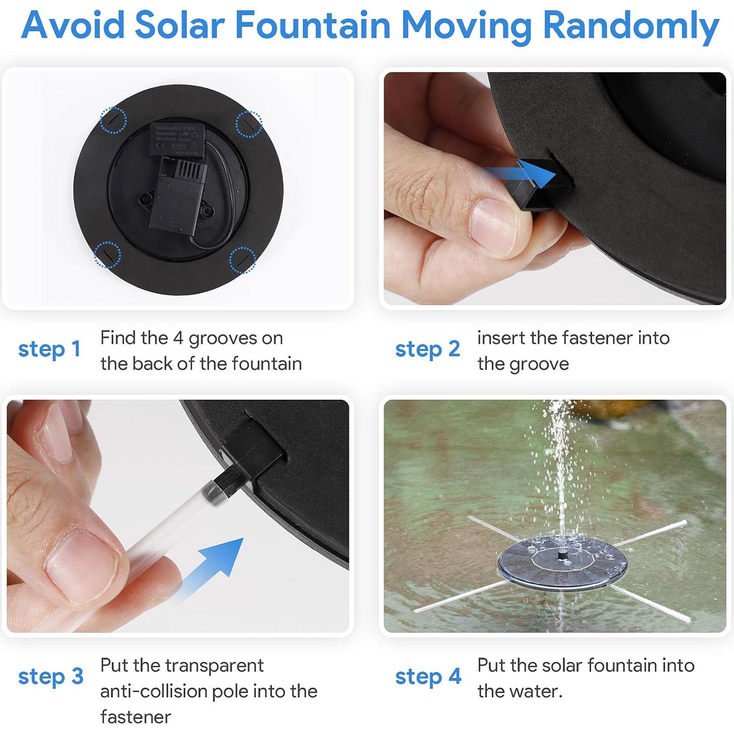 Fuente Solar Flotante AUTGA 1W para Jardín y Estanque