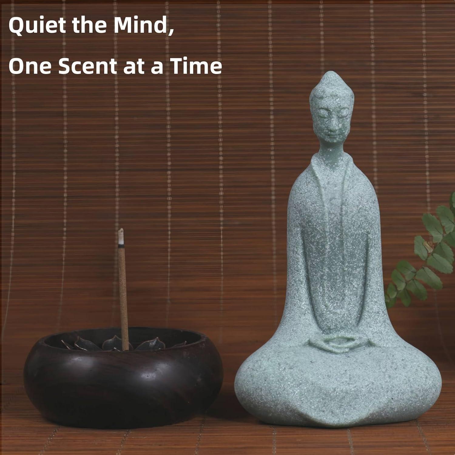 Mini Soporte de Incienso HATRAV de Madera Natural - 4 Agujeros