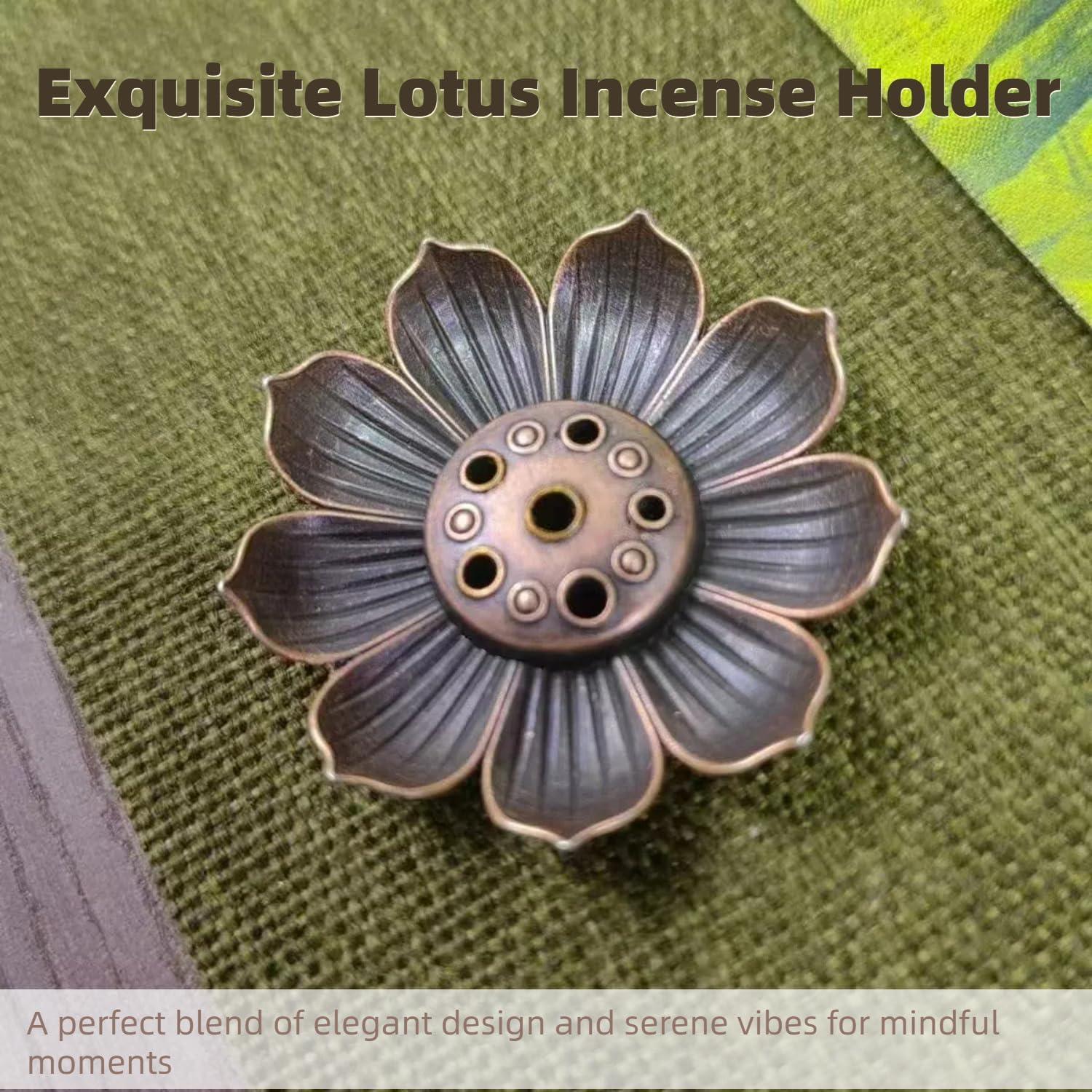 Mini Soporte de Incienso HATRAV de Madera Natural - 4 Agujeros